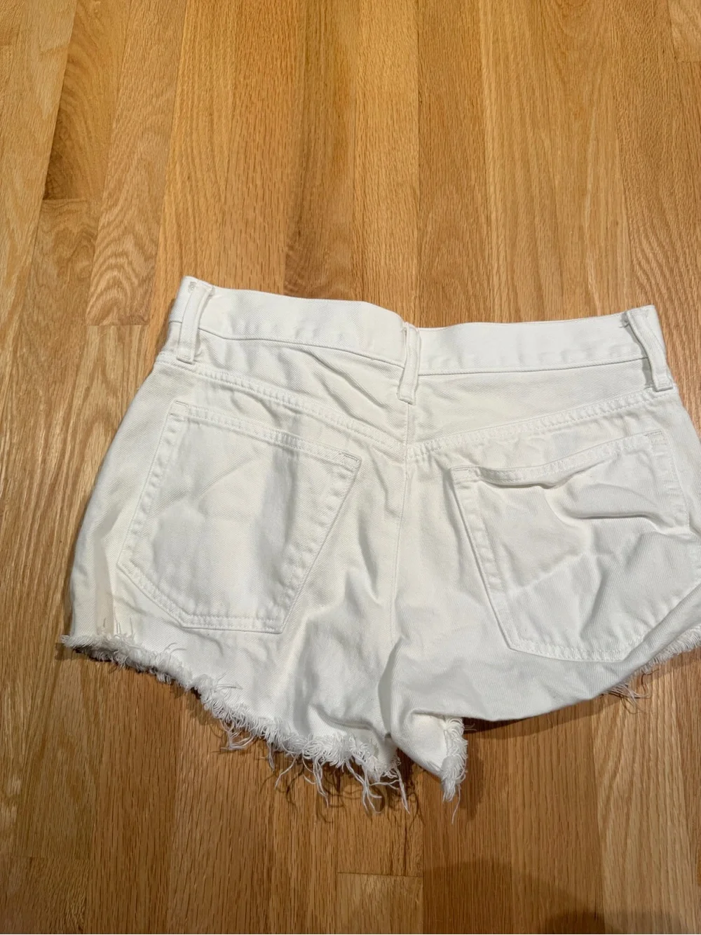 J. Crew White Raw Hem Denim Cutoff Shorts